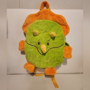 18” Animal Adventure Green and Orange Triceratops Backpack